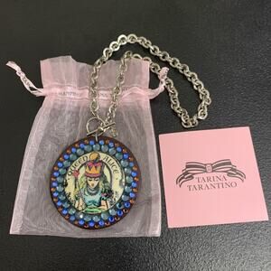 queen Alice Chunky Crystal Necklace TARINA TARANTINO RARE 17”